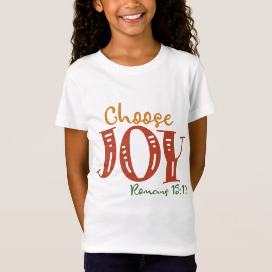Kies Joy Love and Gelukkig Design T-shirt (Voorkant)