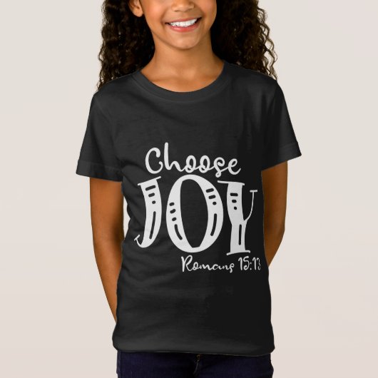 Kies Joy Love and Gelukkig Design T-shirt (Voorkant)