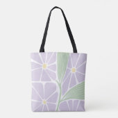 Kies Joy - Paarse bloemen bevestiging Tote Bag (Achterkant)