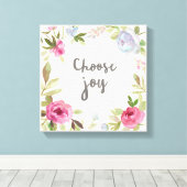 Kies Joy Pastel Floral Canvas Afdruk (Insitu (Houten vloer))