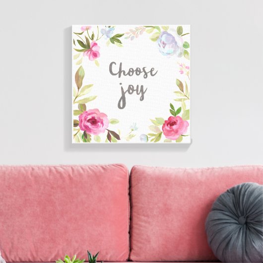 Kies Joy Pastel Floral Canvas Afdruk (Insitu (Woonkamer))