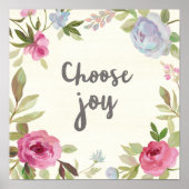 Kies Joy Pastel Floral Poster (Voorkant)