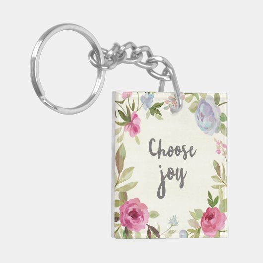 Kies Joy Pastel Floral Sleutelhanger (Voorkant Links)