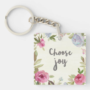Kies Joy Pastel Floral Sleutelhanger