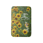 Kies Joy Quote Zonnebloem Veld Matching Badmat (Voorkant Verticaal)