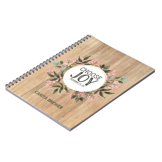 Kies Joy Romans 15:13 spiral Notitieboek (Linkerzijde)