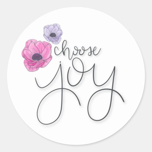Kies Joy Round Sticker (Voorkant)