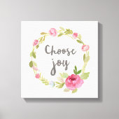 Kies Joy | Roze Rozen Canvas Afdruk (Voorkant)