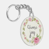 Kies Joy | Roze Rozen Sleutelhanger (Voorkant Links)