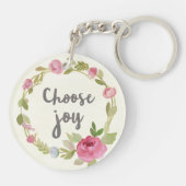 Kies Joy | Roze Rozen Sleutelhanger (Achterkant)
