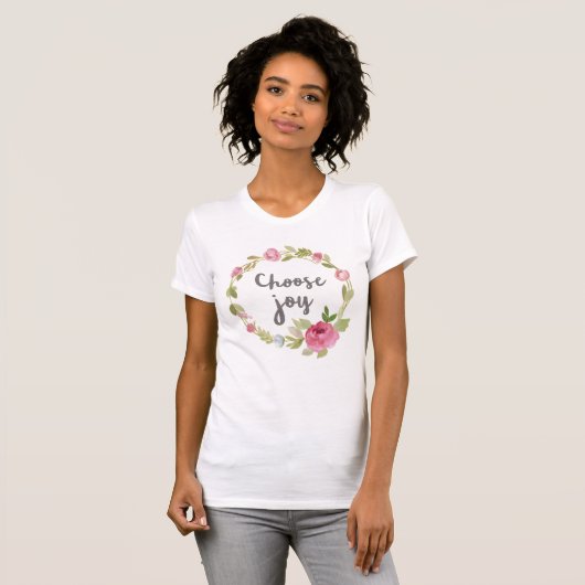 Kies Joy | Roze Rozen T-shirt (Voorkant volledig)