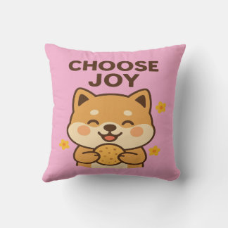 Kies Joy Shiba Inu Kussen | Positieve vibes decor