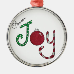 Kies Joy-versiering Metalen Ornament