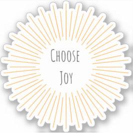 "Kies Joy" Zwart-geel Sticker