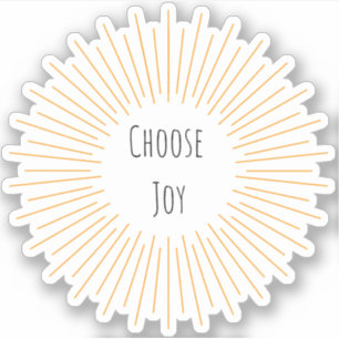 "Kies Joy" Zwart-geel Sticker
