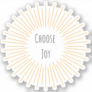 "Kies Joy" Zwart-geel Sticker