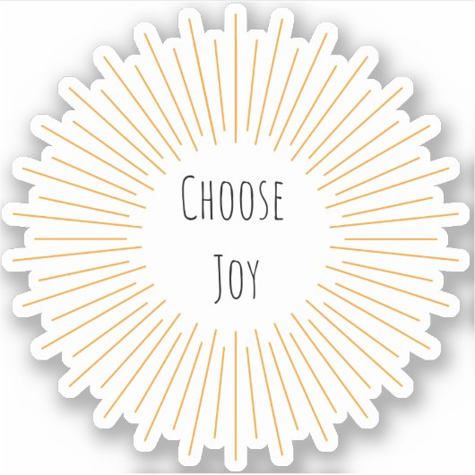 "Kies Joy" Zwart-geel Sticker (Voorkant)