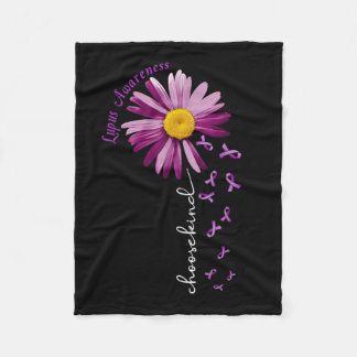 Kies Kind Lupus Awareness Gift Paarse lint Fleece Deken