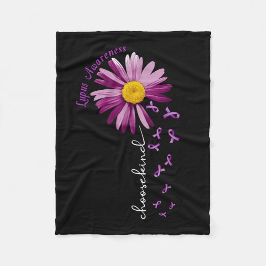 Kies Kind Lupus Awareness Gift Paarse lint Fleece Deken (Voorkant)