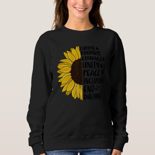 Kies Kindness Courage Unity Peace Sunflower Unit Trui (Voorkant)