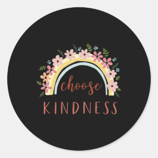 Kies Kindness Floral Rainbow Design Sticker