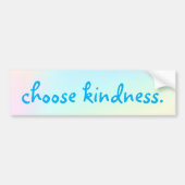 "Kies Kindness." Pastel RegenboogBumpersticker Bumpersticker (Voorkant)