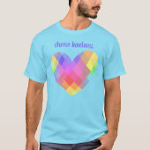 Kies Kindness. Rainbow Heart T-shirt (Voorkant)
