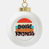Kies Kindness - Sunset red blue oranje yellow Keramische Bal Ornament (Voorkant)