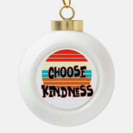 Kies Kindness - Sunset red blue oranje yellow Keramische Bal Ornament