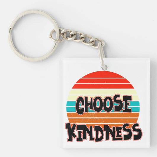 Kies Kindness - Sunset red blue oranje yellow Sleutelhanger (voorkant)