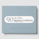 Kies Kleur 90ste verjaardag Gastboek Gastenboek<br><div class="desc">Eenvoudig en elegant aanpasbaar gastenboek voor de 90e verjaardag met een ovale vorm voor teksten. Met de knop Aanpassen kunt u eenvoudig tekst (lettertype,  kleur,  grootte en positie) en achtergrondkleur wijzigen.</div>