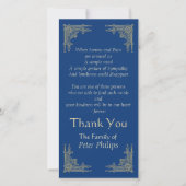 Kies kleur Art deco 3 Sympathie Dank je Bedankkaart (Voorkant)