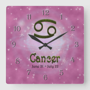 Kies kleur Kanker Zodiac Astrologisch teken Vierkante Klok