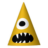 Kies Kleur Kinder Gekke Monster Face Yellow Party Feesthoedjes (Voorkant)