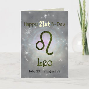Kies kleur Leo Zodiac Astrologisch teken Kaart