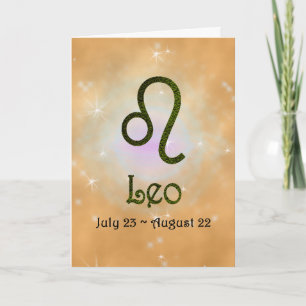 Kies kleur Leo Zodiac Astrologisch teken Kaart
