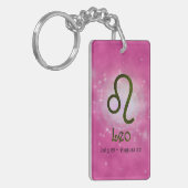 Kies kleur Leo Zodiac Astrologisch teken Sleutelhanger (Voorkant Links)