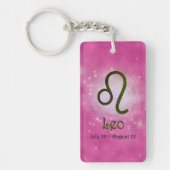 Kies kleur Leo Zodiac Astrologisch teken Sleutelhanger (Voorkant)