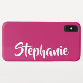 Kies Kleur met persoonlijke naam Minimalistisch lo Case-Mate iPhone Case (Achterkant (horizontaal))