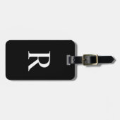 KIES KLEUR of Zwart-wit Monogram Zak Bagagelabel (Voorkant horizontaal)