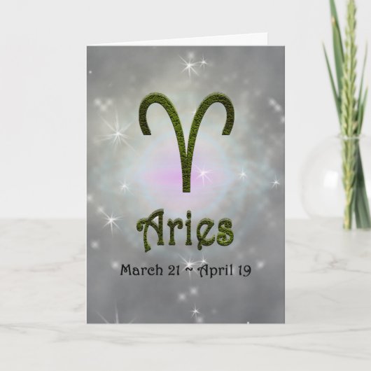 Kies kleur Ram Zodiac Astrologisch teken Kaart (Voorkant)