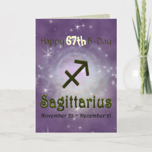 Kies kleur Sagittarius Zodiac Astrologisch teken Kaart