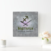 Kies kleur Sagittarius Zodiac Astrologisch teken Vierkante Klok (Huis)