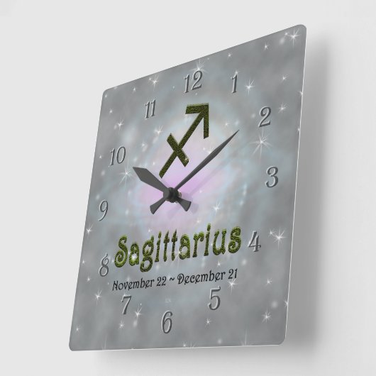 Kies kleur Sagittarius Zodiac Astrologisch teken Vierkante Klok (Hoek)