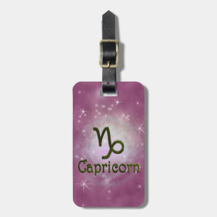 Kies kleur Steenbok Zodiac Astrologisch teken Bagagelabel