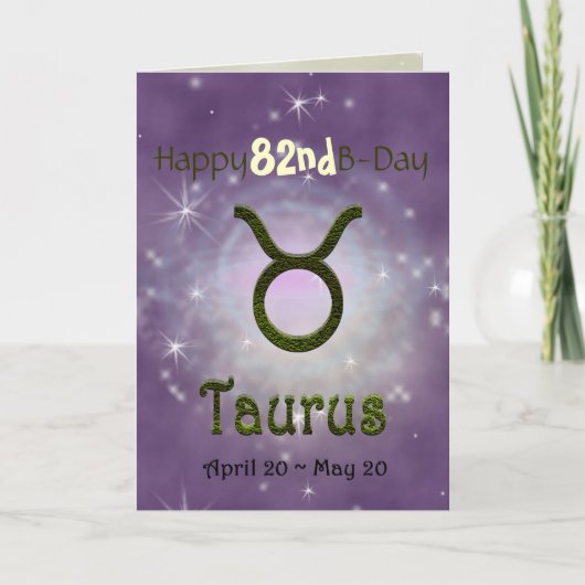 Kies kleur Stier Zodiac Astrologisch teken Kaart (Voorkant)