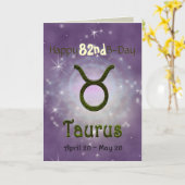 Kies kleur Stier Zodiac Astrologisch teken Kaart (Gele Bloem)
