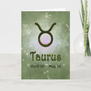 Kies kleur Stier Zodiac Astrologisch teken Kaart