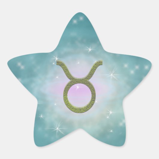 Kies kleur Stier Zodiac Astrologisch teken Ster Sticker (Voorkant)