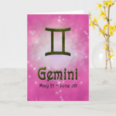 Kies Kleur Tweeling Sterrenbeeld Astrologisch Teke Kaart (Gele Bloem)